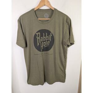 Rabbit Hole Distillery Large L T-shirt Green Louisville KY Kentucky Bourbon